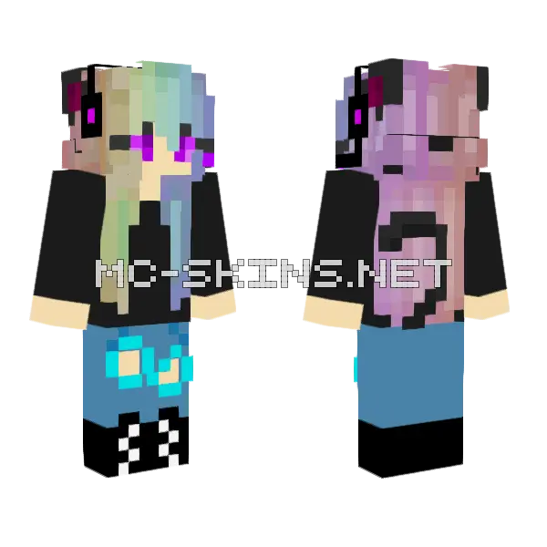 A Bit Changed Minecraft skin, front and back