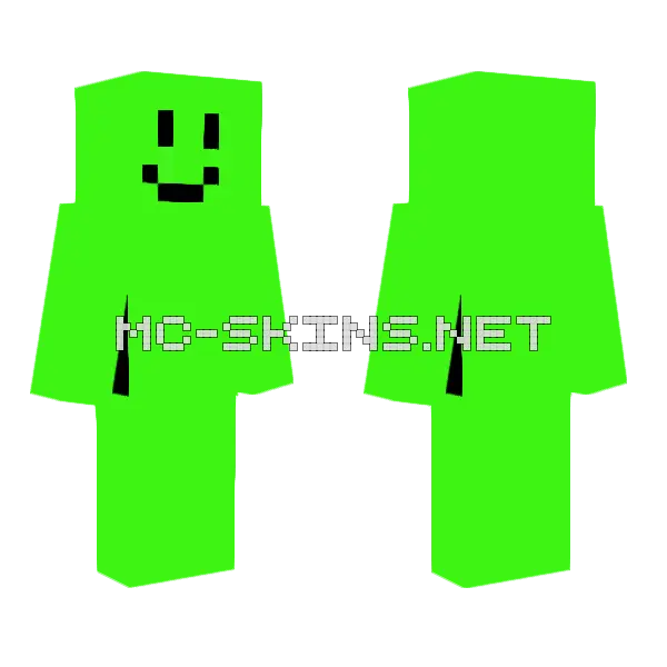 A Blob Minecraft skin, front and back