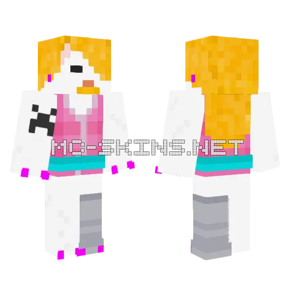 A Happy Ending Minecraft skin, front and back