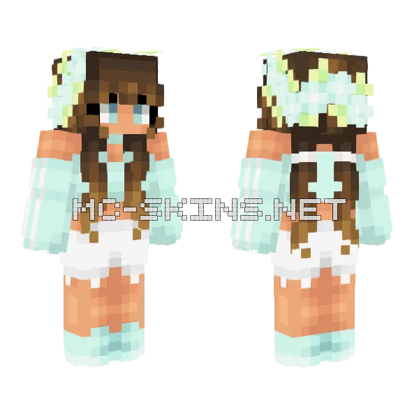 A Icy Winter Minecraft skin, front and back