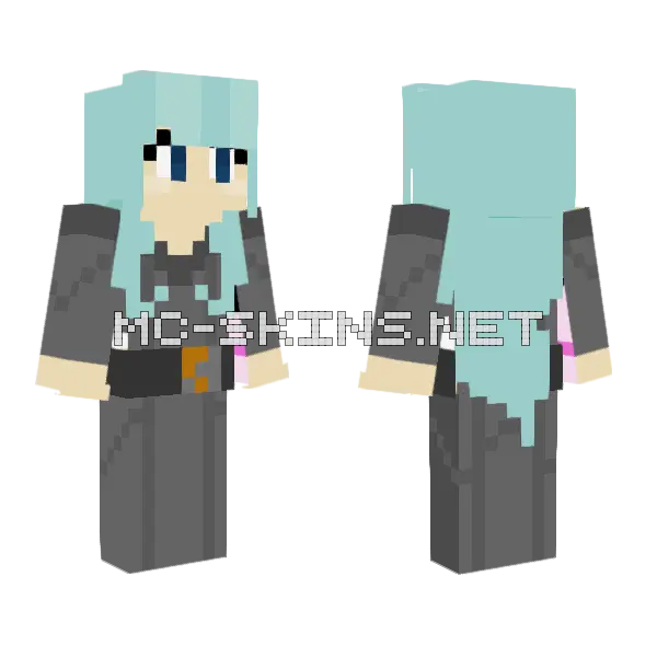 A Princess Minecraft skin, front and back