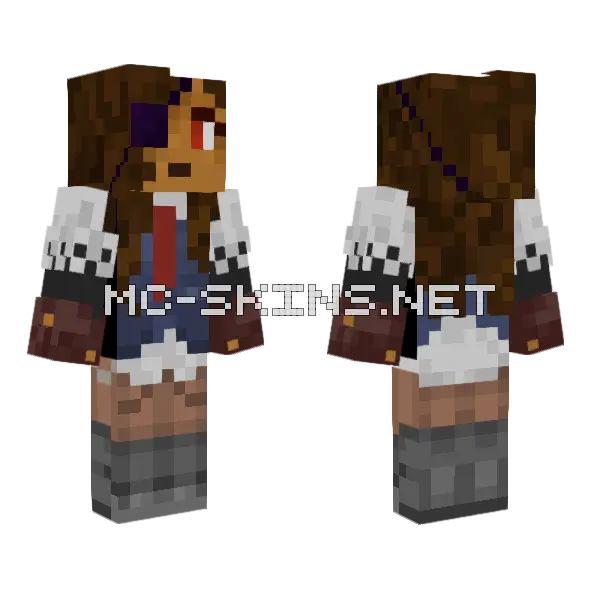 A1pha Minecraft skin, front and back