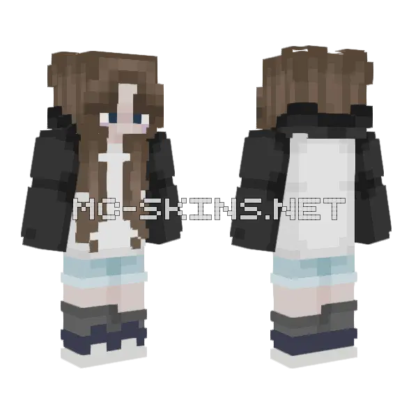 Aaaaaaa With Hood Tho Minecraft skin, front and back