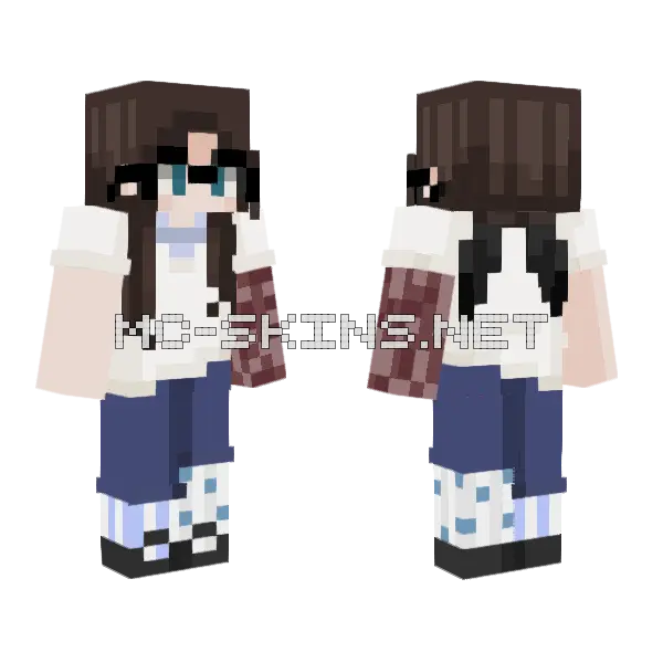 Aacrrowe Blue Dress Minecraft skin, front and back