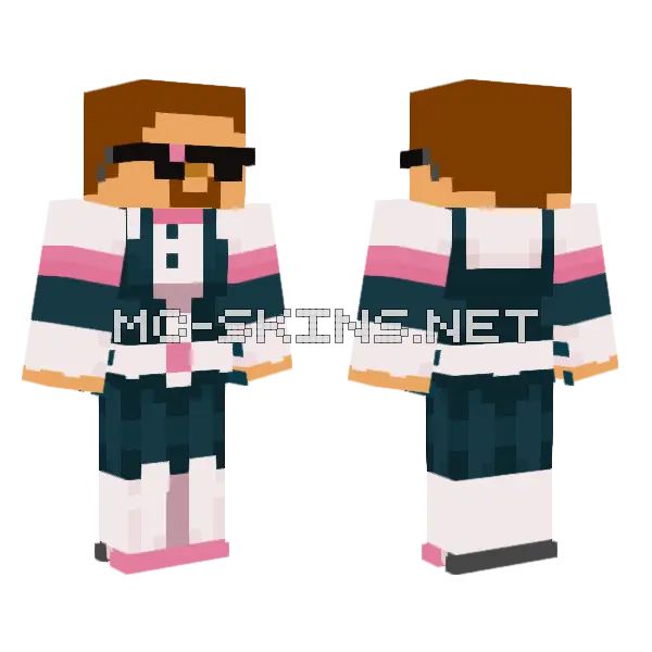 Aagent As Ochaco Minecraft skin, front and back