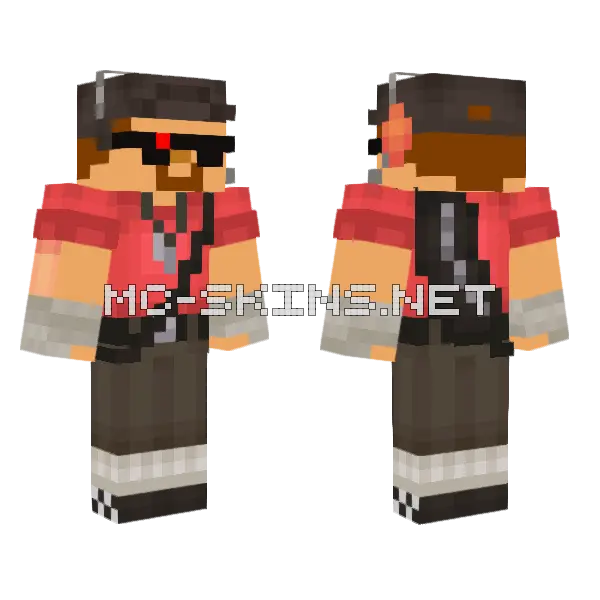 Aagent As Scout Minecraft skin, front and back