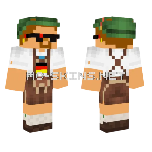 Aagent Germany Minecraft skin, front and back