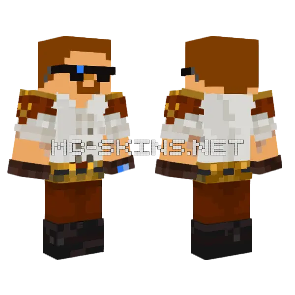 Aagent League of Legends Edition Minecraft skin, front and back