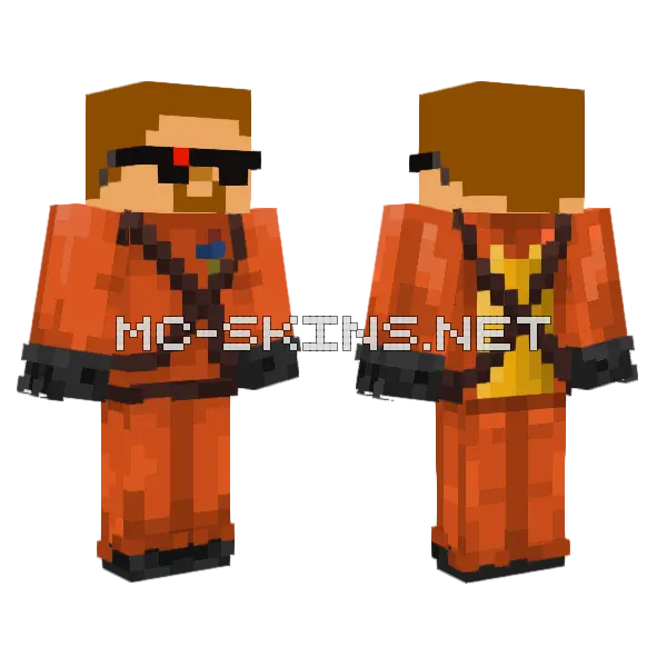 Aagent Lethal Company Minecraft skin, front and back