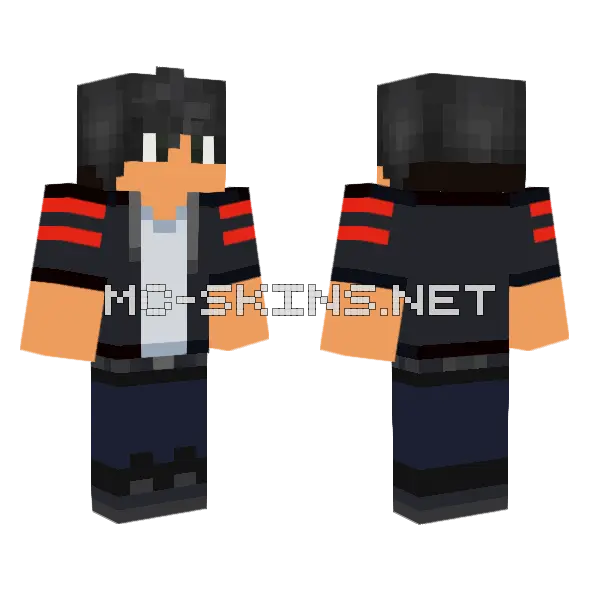 Aaron Lycan Minecraft skin, front and back