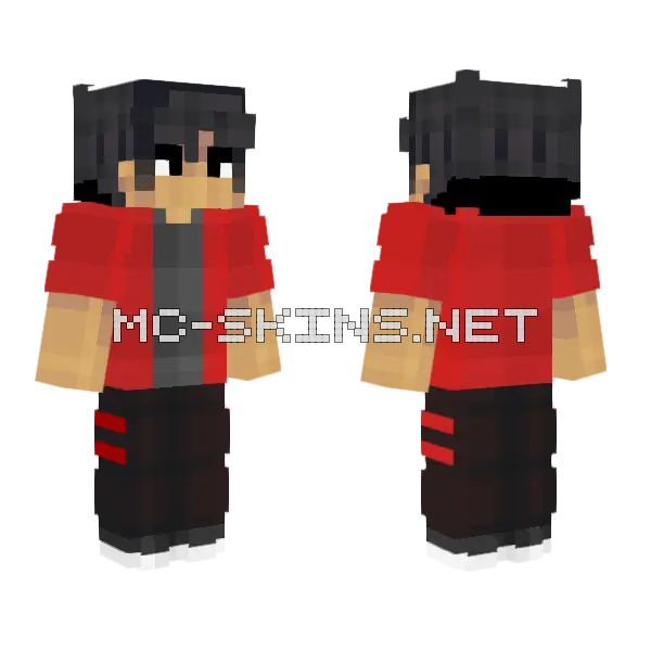 Aaron Lycan Minecraft skin, front and back