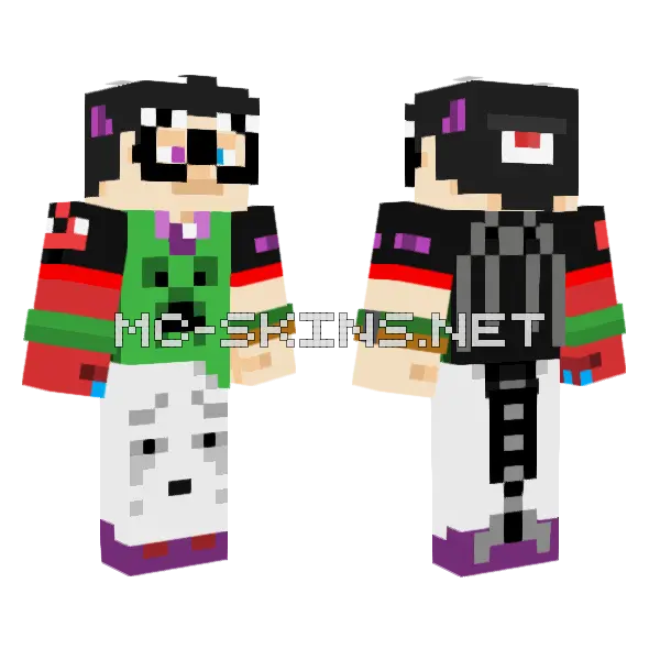 Aaronmcpe Minecraft skin, front and back