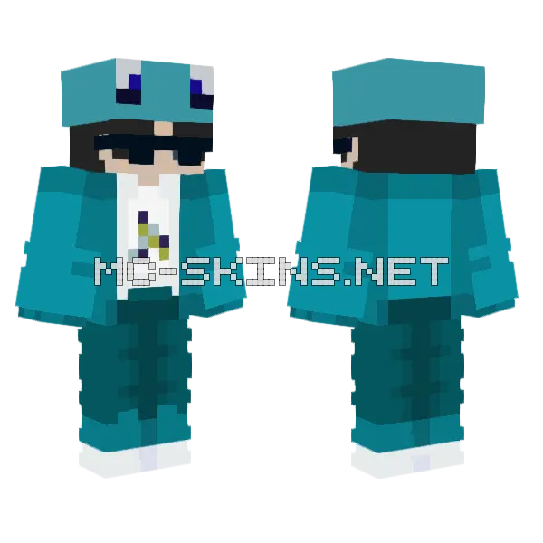 Abdowarden With Glasses Minecraft skin, front and back
