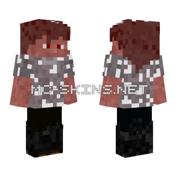 Abel A B E L Minecraft skin, front and back