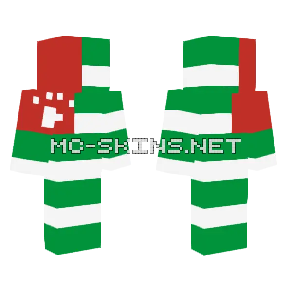 Abkhazia Flag Skin Minecraft skin, front and back