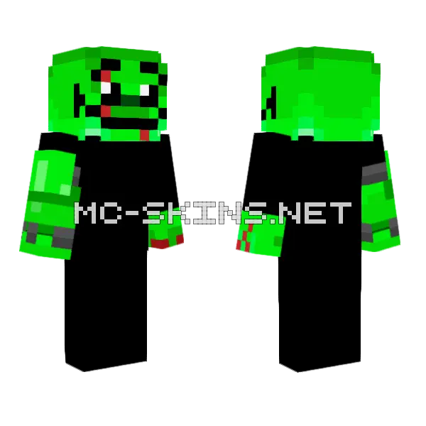 Abnormal Rated Green Monster Minecraft skin, front and back