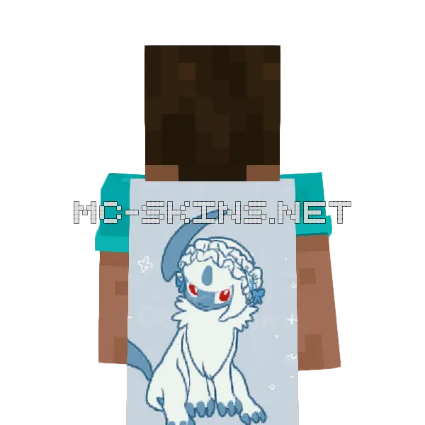 Absol Chibi Minecraft cape worn on a player