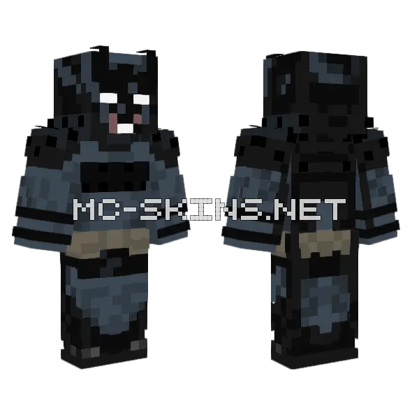 Absolute Batman Minecraft skin, front and back