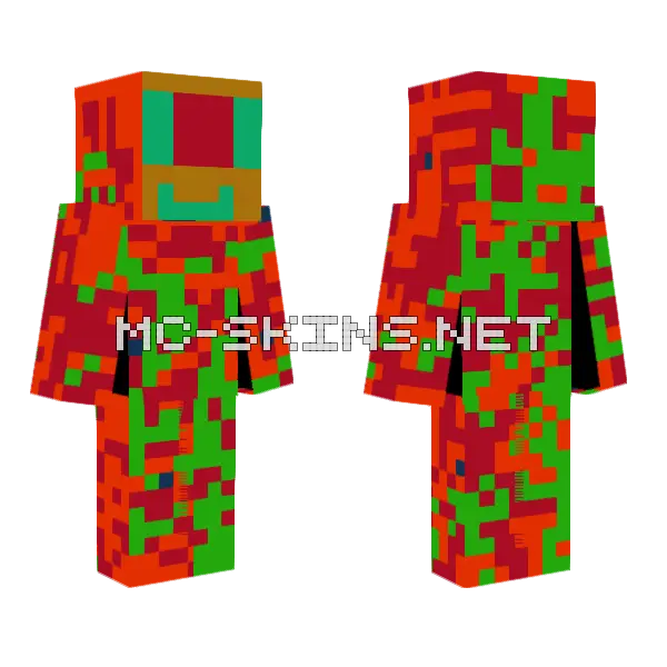 Abstract Camouflage Outfit, front and back