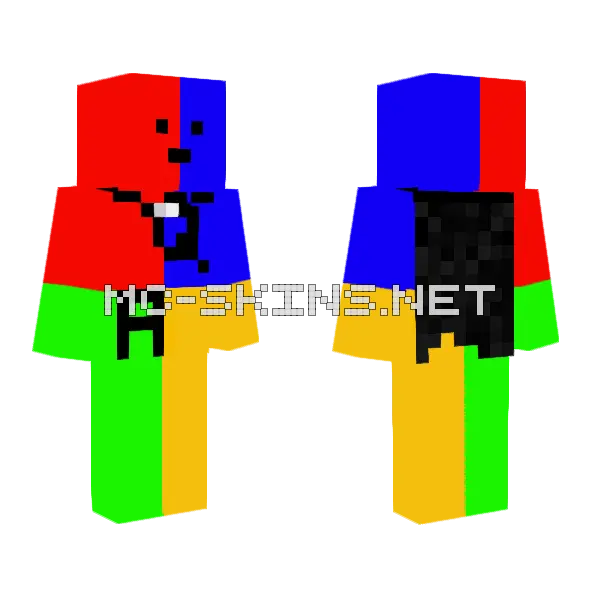 Abstract Geometric Pattern Minecraft skin, front and back