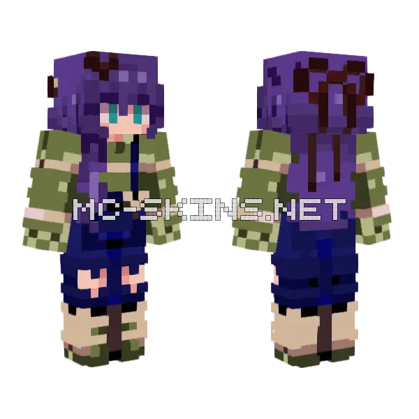 Abyss Peach Minecraft skin, front and back