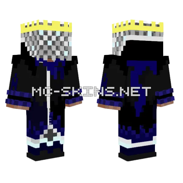 Abyssal Corruption Minecraft skin, front and back