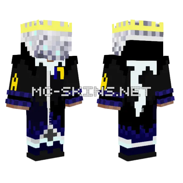 Abyssal Monarch Slim Armed Ver Minecraft skin, front and back