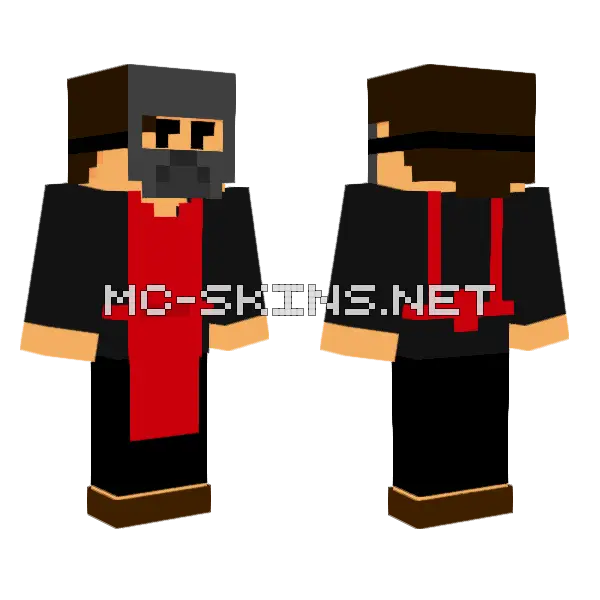 Ac Enemy Mask Minecraft skin, front and back