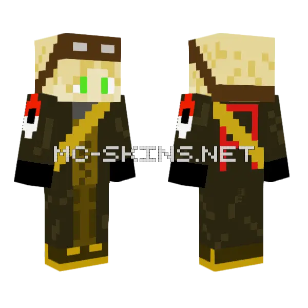 Ace 7th Gym Leader Pixelmon Minecraft skin, front and back