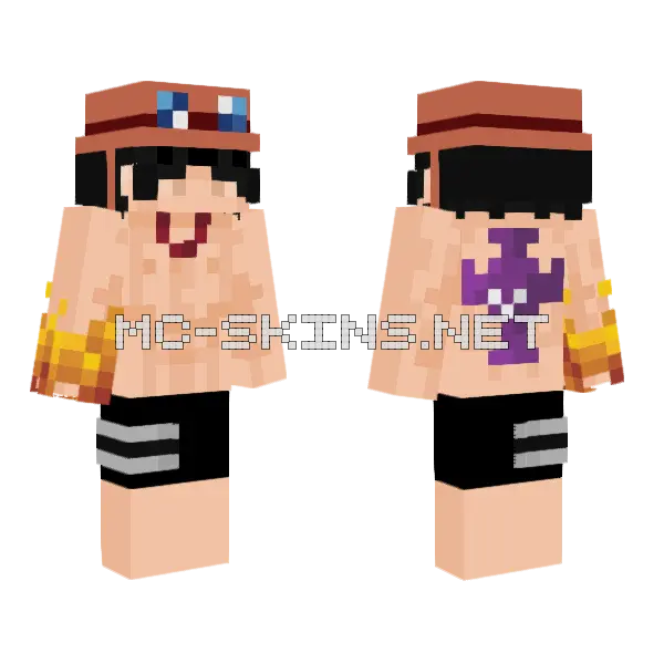Ace Minecraft skin, front and back