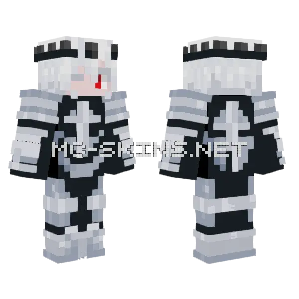 Ace Shadow15 Knight V3 Minecraft skin, front and back