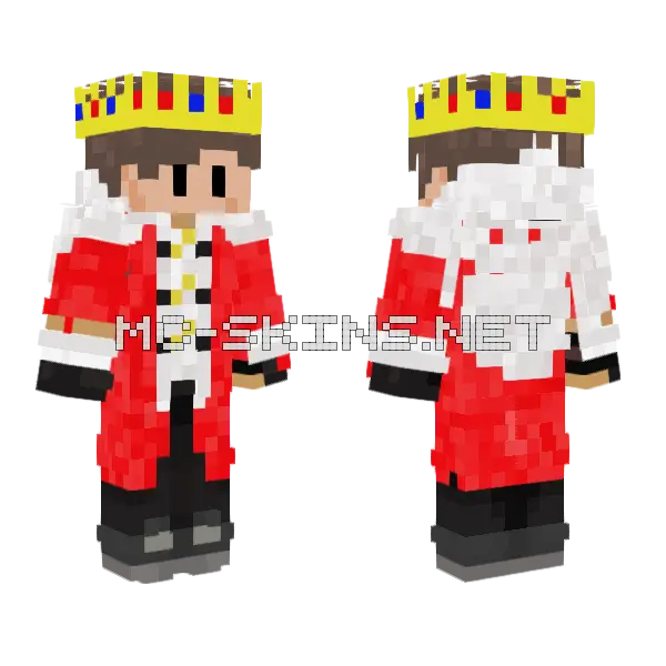 Acolinnit Santa Outfit Minecraft skin, front and back