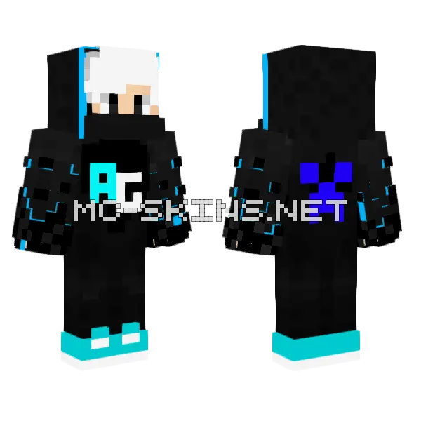 Activated Gamer Minecraft skin, front and back