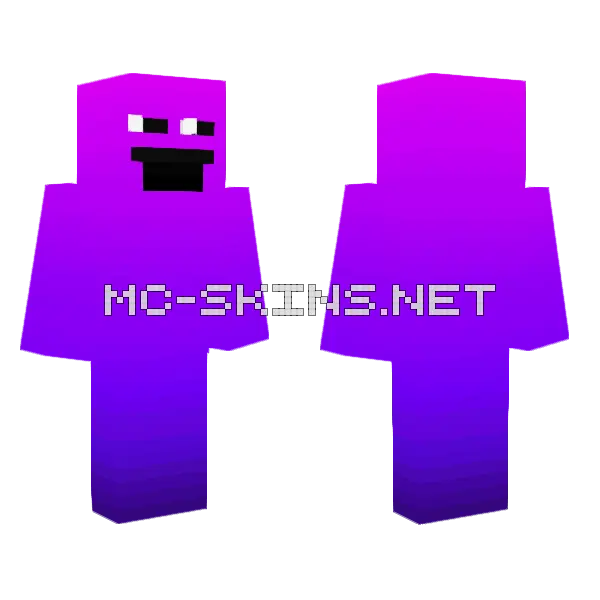 Actually Purple Guy Minecraft skin, front and back