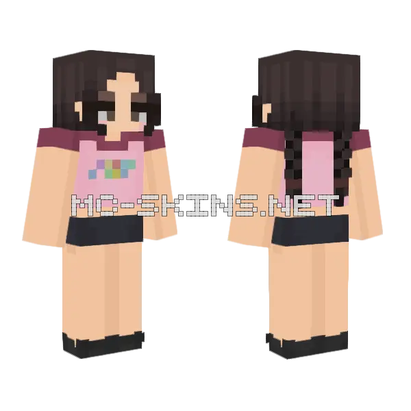 Addison Rae Skin Minecraft skin, front and back