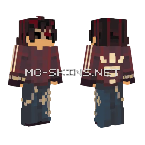 Adidas Boy Minecraft skin, front and back