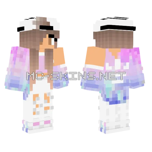 Adidas Girl Minecraft skin, front and back