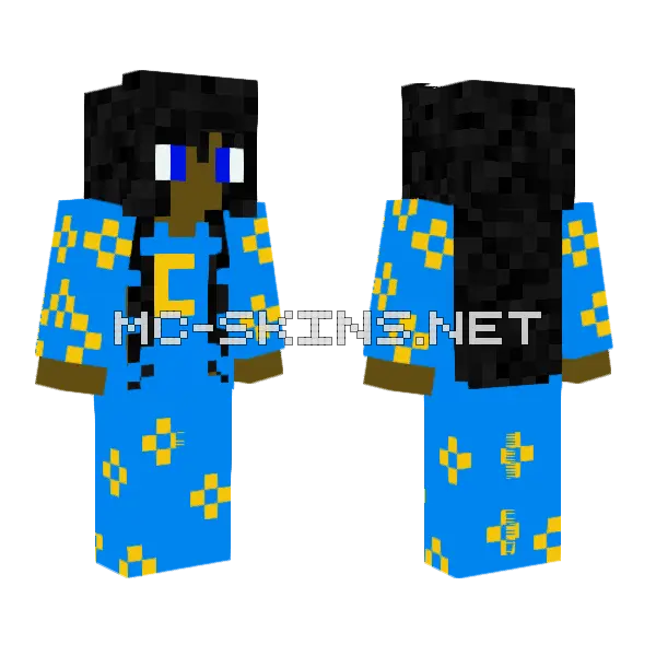 Adorable Girl In Onesie Minecraft skin, front and back