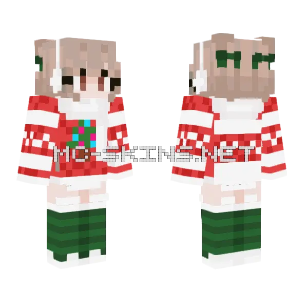 Adri Navidad Minecraft skin, front and back