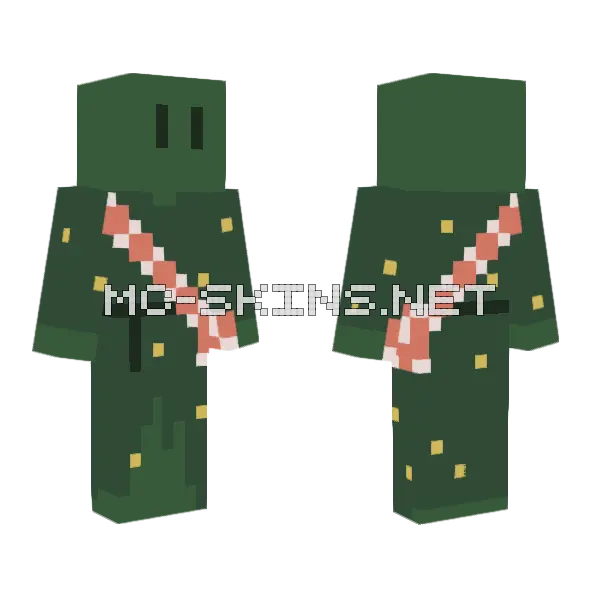 Advent Day 4 Minecraft skin, front and back