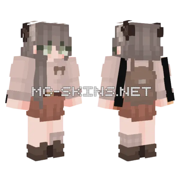 Adventure Bear Minecraft skin, front and back