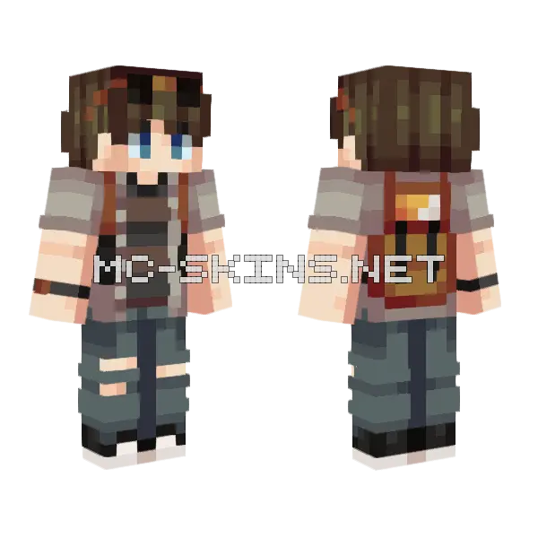 Adventure Cris Gift Minecraft skin, front and back