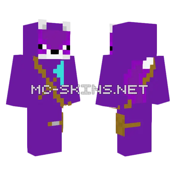 Adventure Fox Minecraft skin, front and back
