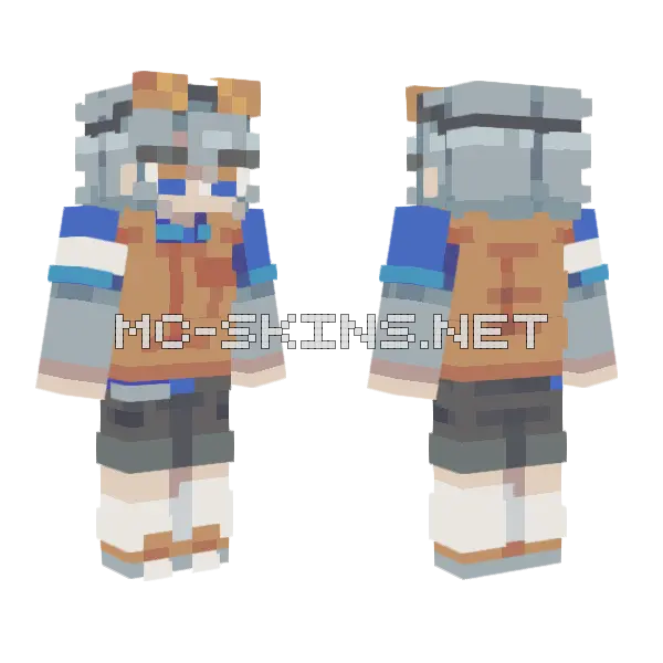 Adventure Guy Minecraft skin, front and back