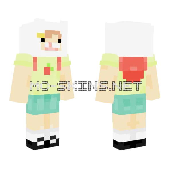 Adventure Time Character Minecraft skin, front and back