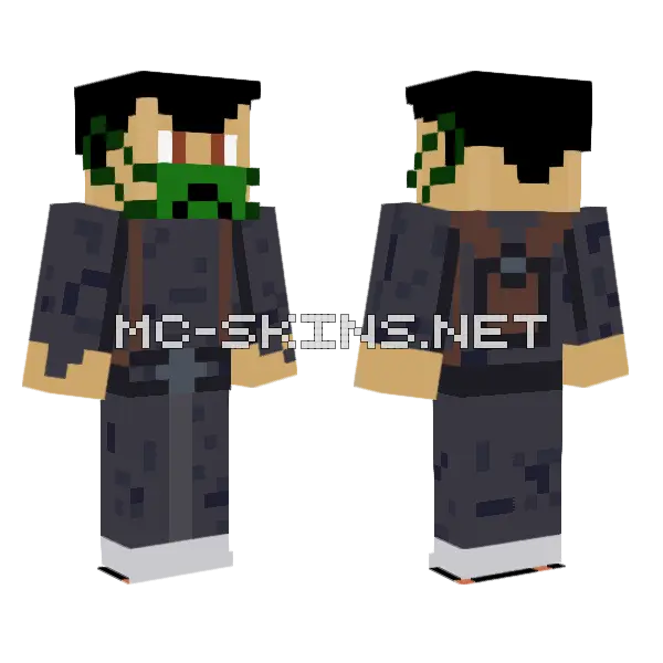 Adventurer Minecraft skin, front and back