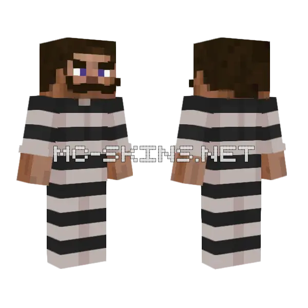 Adventurer Joe The Prisoner Minecraft skin, front and back