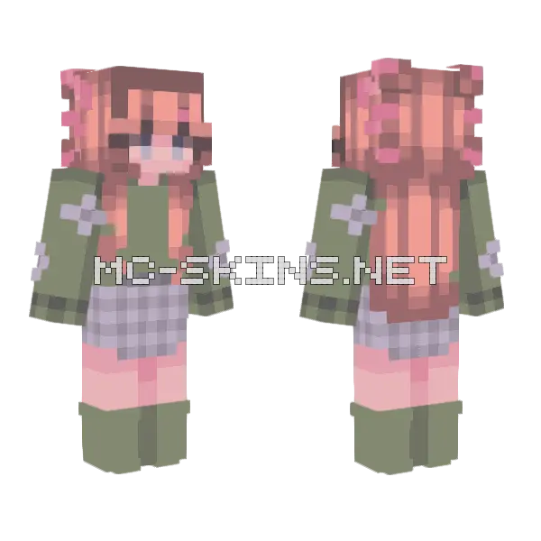 Adventures Ce Girl Minecraft skin, front and back