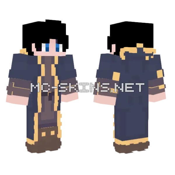 Aeden Minecraft skin, front and back