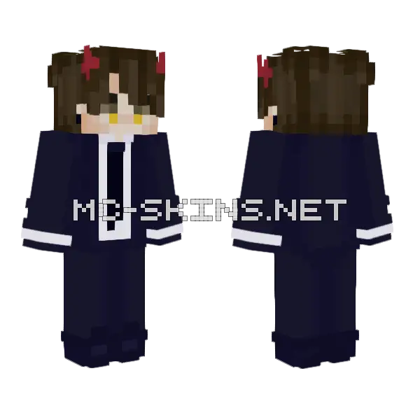 Aelensi School Uniform Minecraft skin, front and back